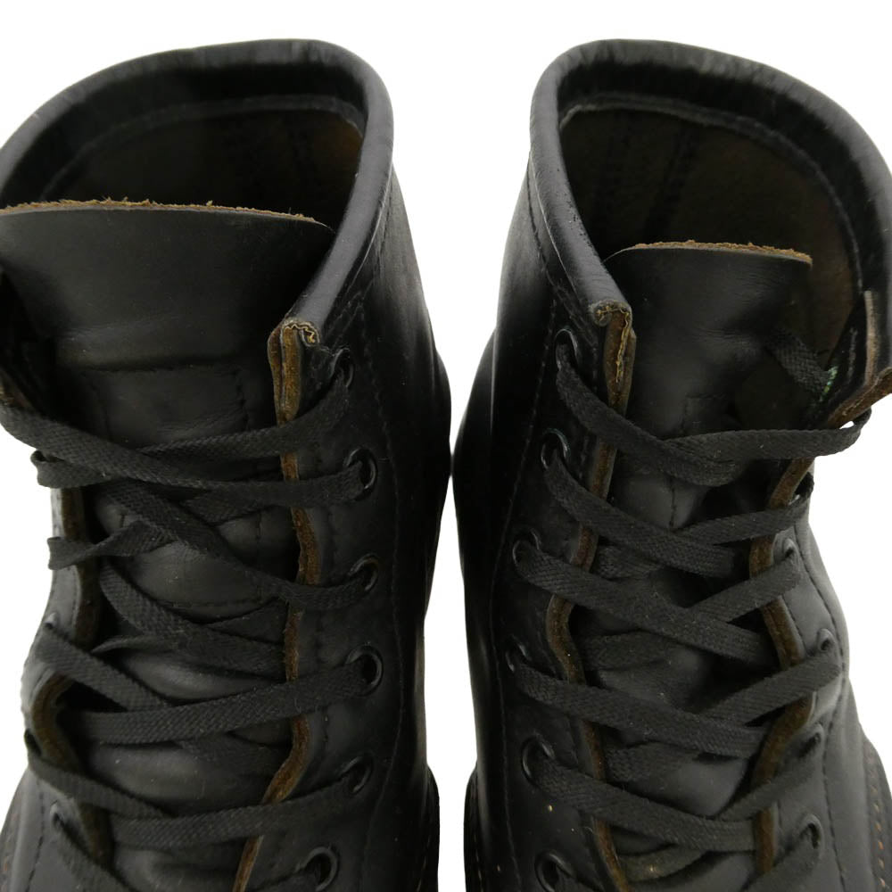RED WING レッドウィング 1914 BECKMAN ベックマン ラウンド レザー ブーツ ブラック系 7.5D【中古】