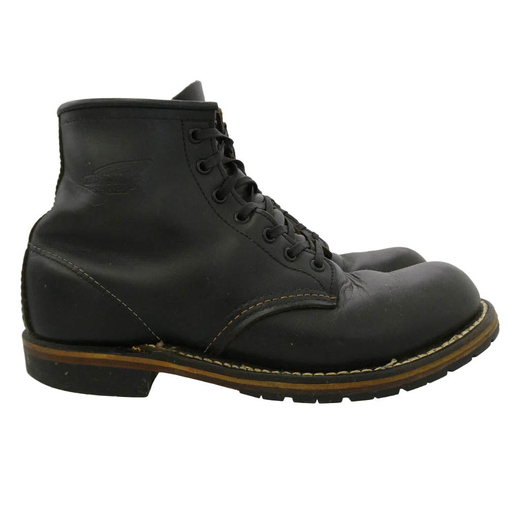 RED WING レッドウィング 1914 BECKMAN ベックマン ラウンド レザー ブーツ ブラック系 7.5D【中古】