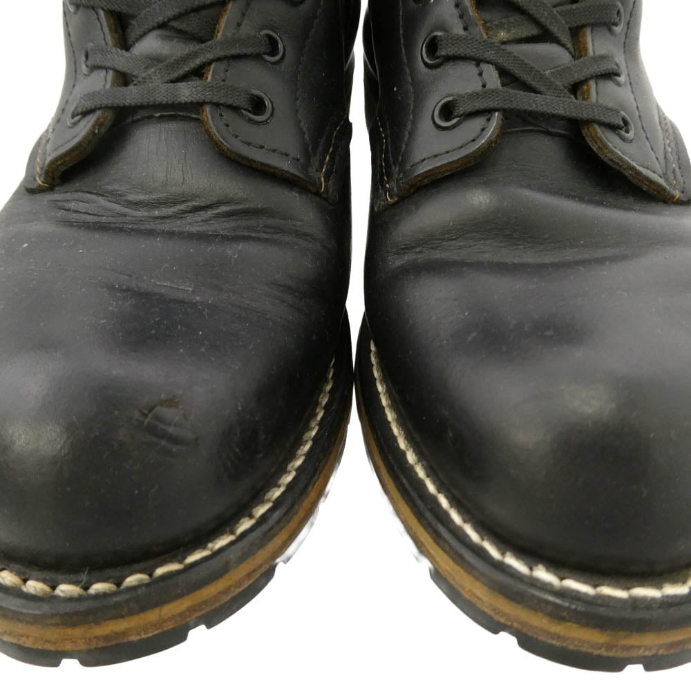 RED WING レッドウィング 1914 BECKMAN ベックマン ラウンド レザー ブーツ ブラック系 7.5D【中古】