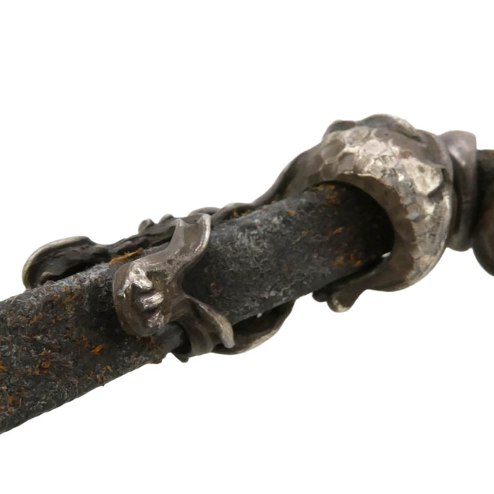 ブルブラッド BRACELET Tao Dragon-Script タオドラゴン ブレスレット シルバー925×レザー ブラック系 シルバー系【中古】