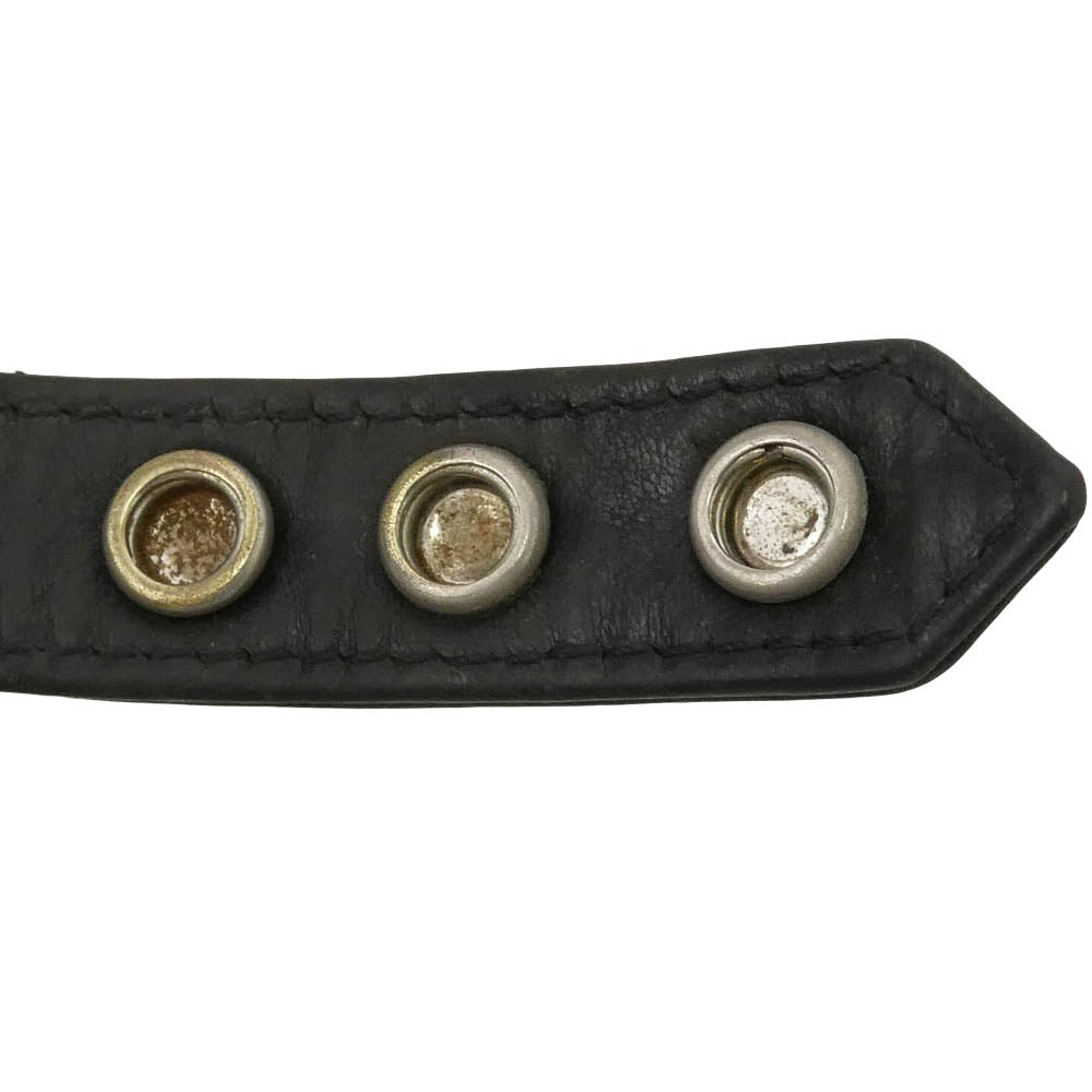 CHROME HEARTS クロムハーツ（原本無） 3BTN 2SNP STAR 3ボタン 2スナップ スター レザー ブレスレット ブラック系【中古】