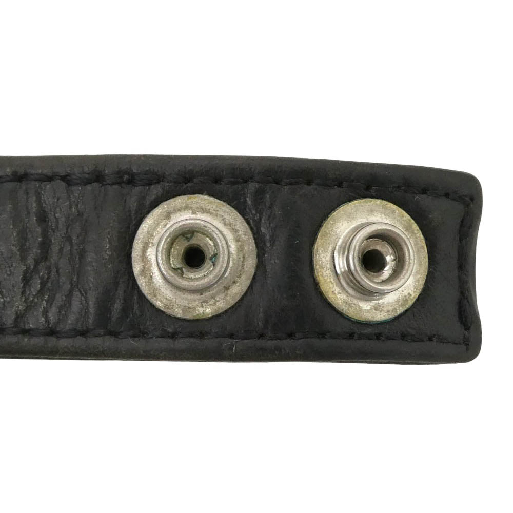 CHROME HEARTS クロムハーツ（原本無） 3BTN 2SNP STAR 3ボタン 2スナップ スター レザー ブレスレット ブラック系【中古】