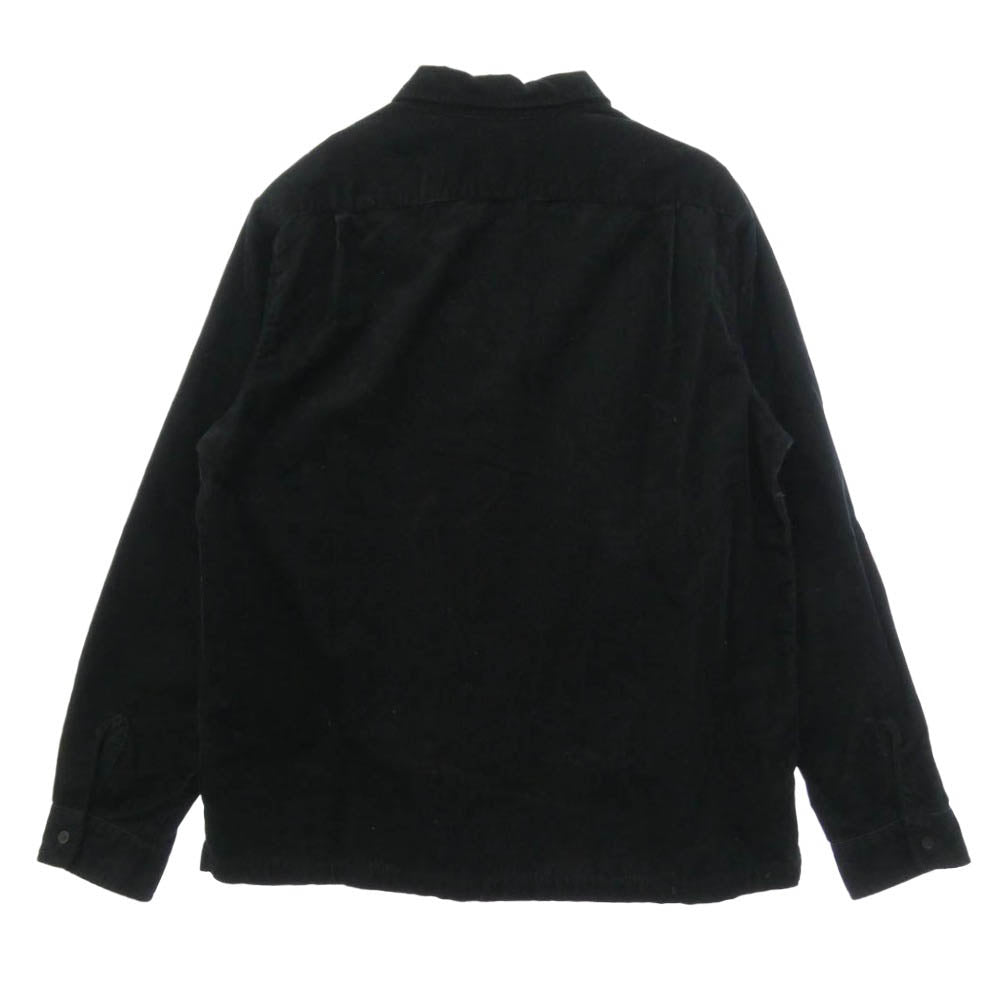 Supreme シュプリーム 19AW corduroy shirt コーデュロイ フロントポケット 長袖シャツ ブラック系 L【中古】