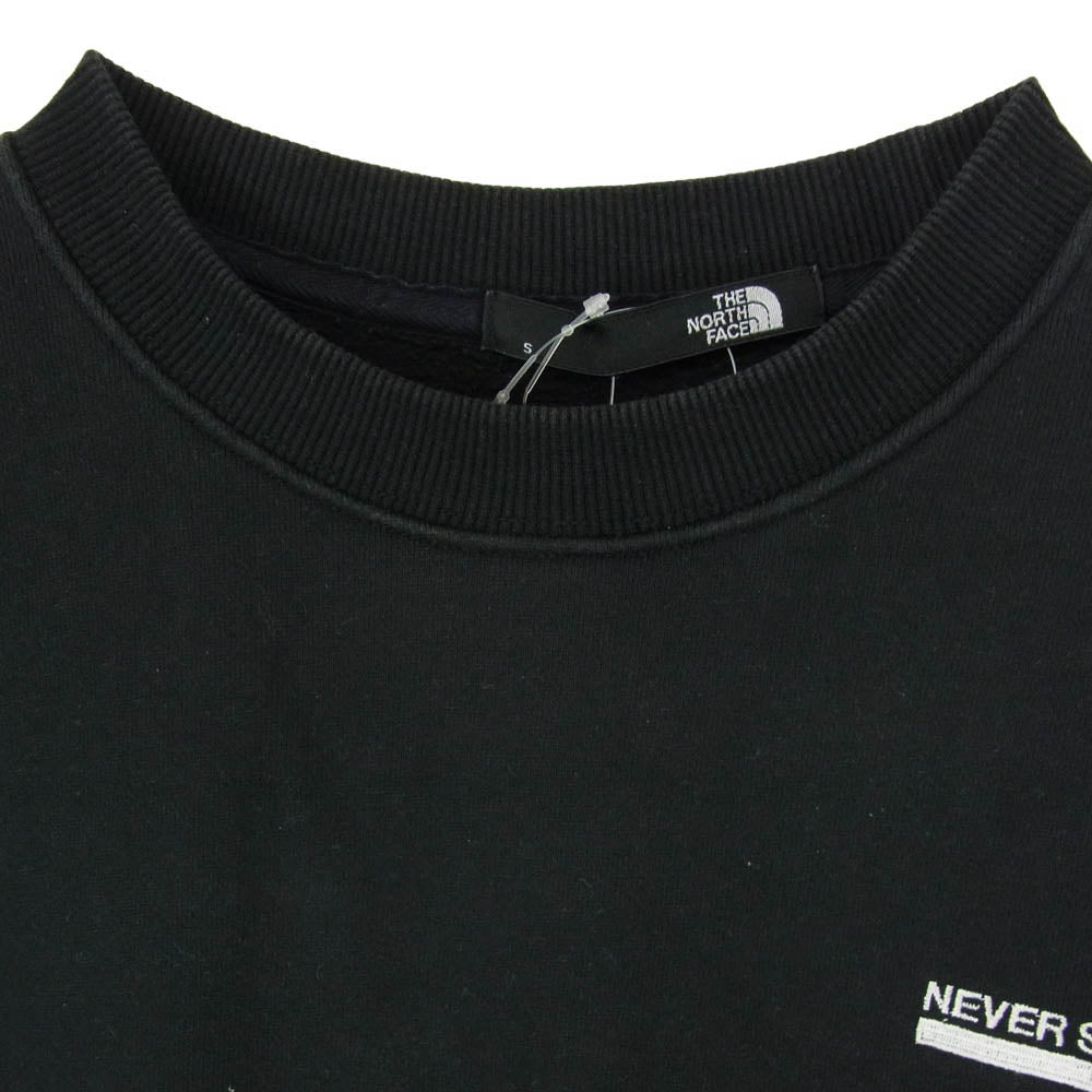 THE NORTH FACE ノースフェイス NT62334 NEVER STOP ING CREW ネバーストップアイエヌジークルー スウェット ブラック ブラック系 S【中古】