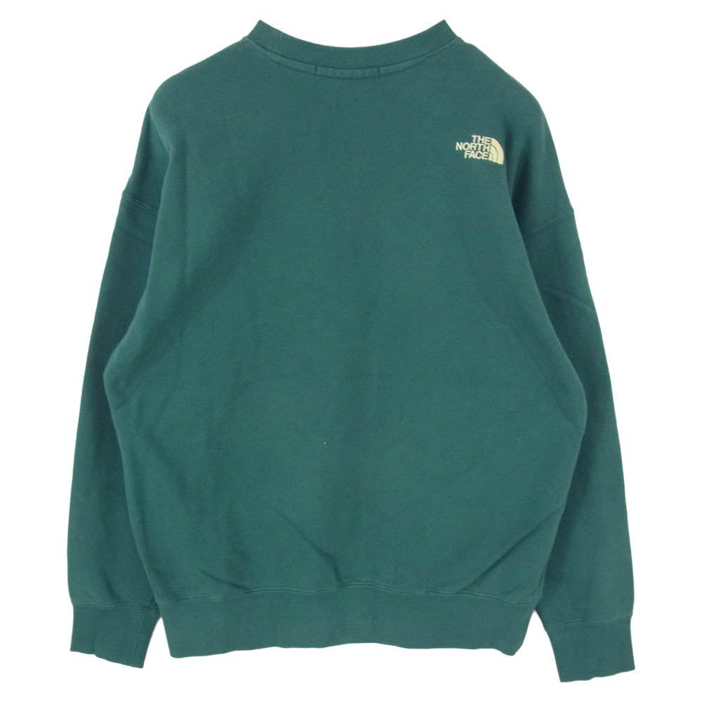 THE NORTH FACE ノースフェイス NT62334 NEVER STOP ING CREW ネバーストップアイエヌジークルー スウェット グリーン系 S【中古】