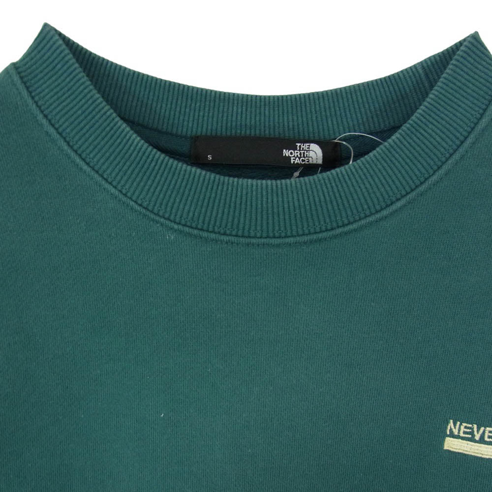 THE NORTH FACE ノースフェイス NT62334 NEVER STOP ING CREW ネバーストップアイエヌジークルー スウェット グリーン系 S【中古】