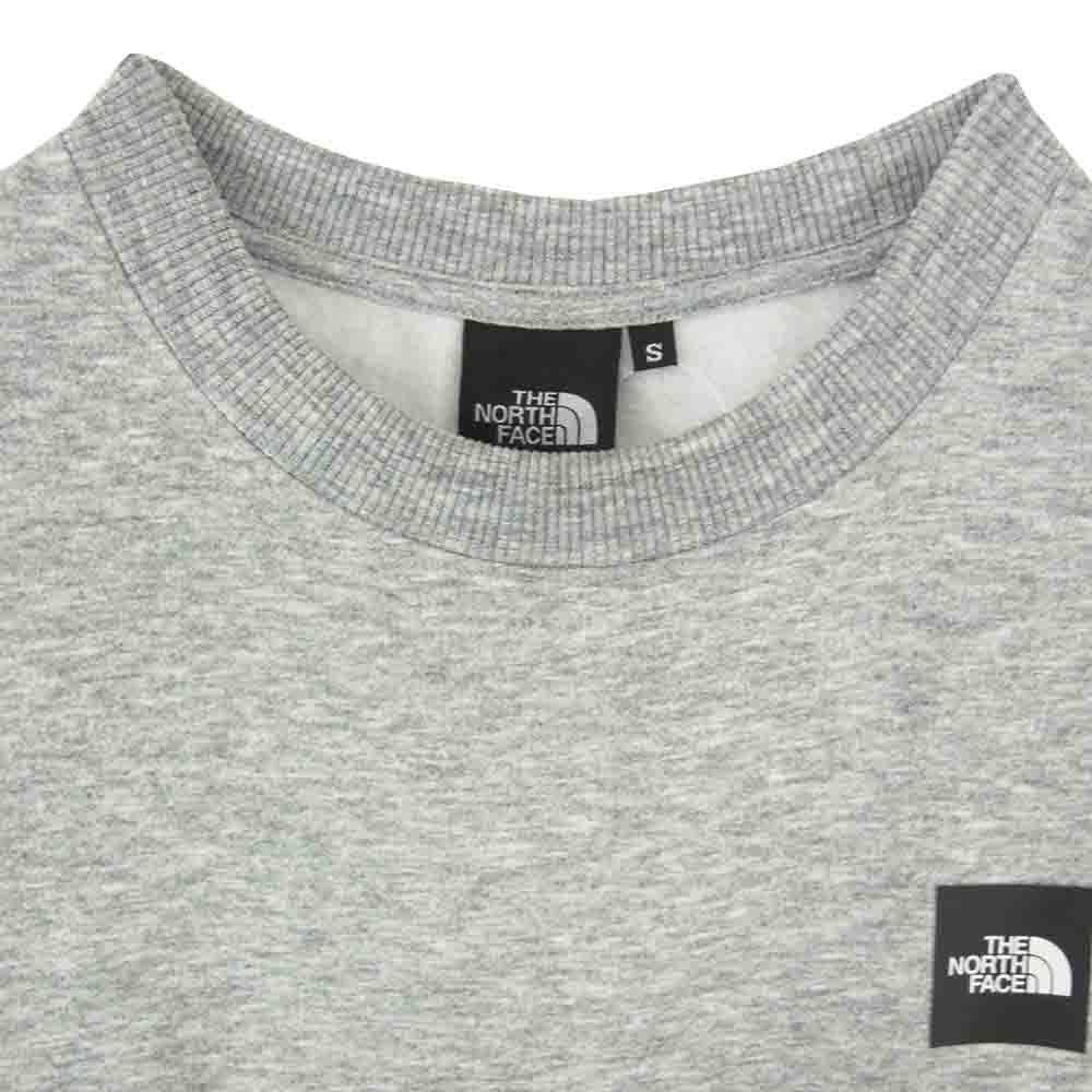 THE NORTH FACE ノースフェイス NT62231 Square Logo Crew スクエアロゴ クルーネック スウェット トレーナー グレー系 S【極上美品】【中古】