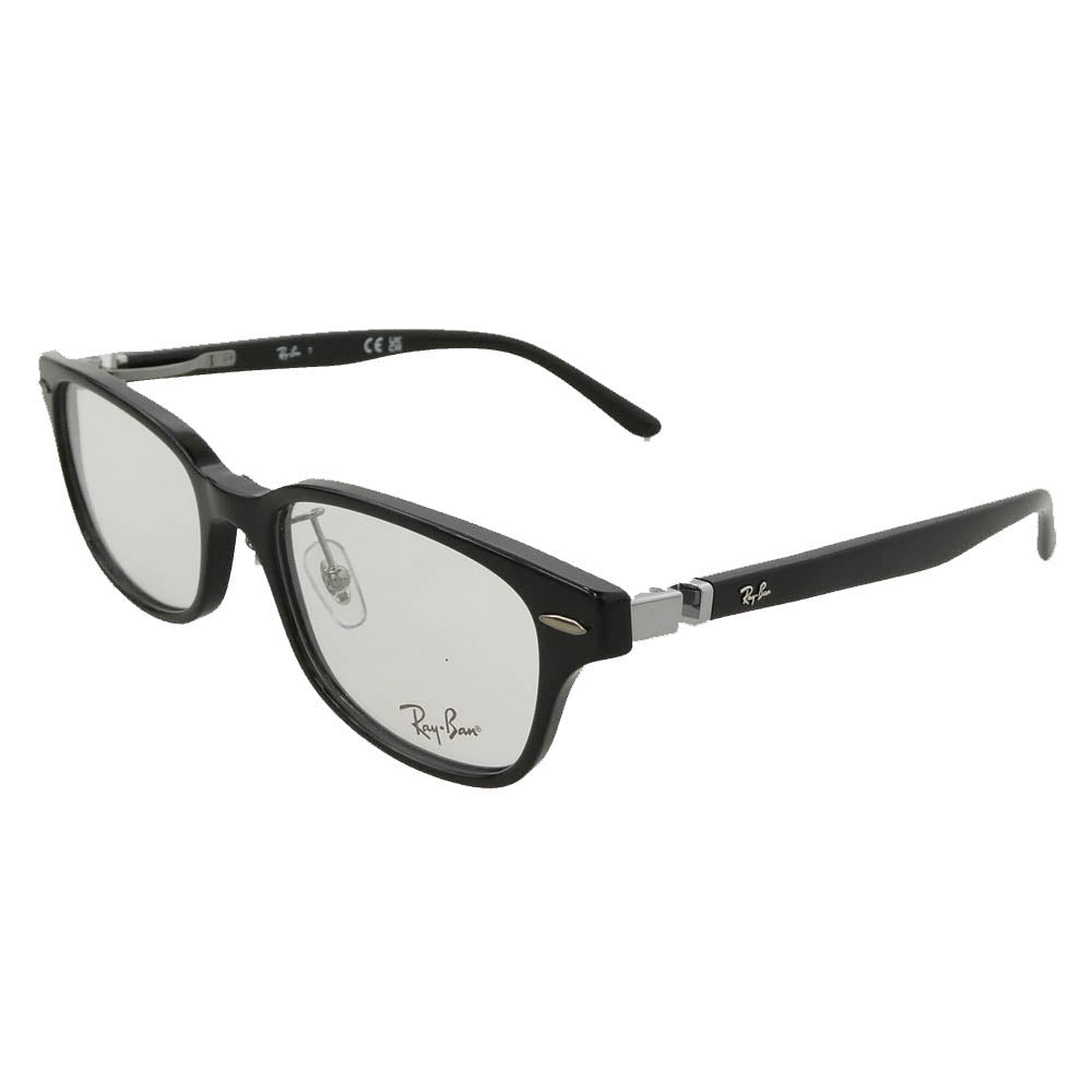 Ray-Ban レイバン RB-5427D スクエアピローシェイプ アセテートフレーム アイウェア 眼鏡 ブラック系 53□18　145【極上美品】【中古】