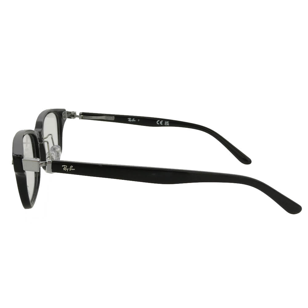 Ray-Ban レイバン RB-5427D スクエアピローシェイプ アセテートフレーム アイウェア 眼鏡 ブラック系 53□18　145【極上美品】【中古】