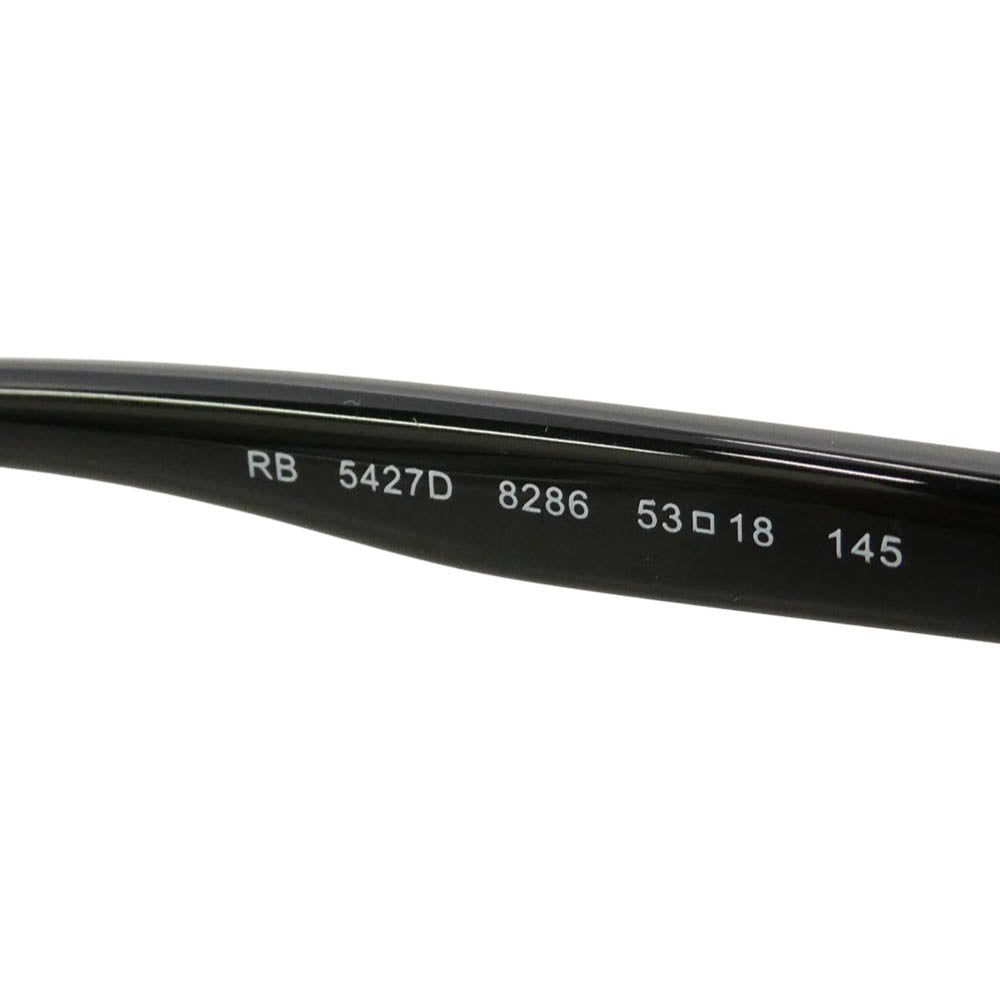 Ray-Ban レイバン RB-5427D スクエアピローシェイプ アセテートフレーム アイウェア 眼鏡 ブラック系 53□18　145【極上美品】【中古】