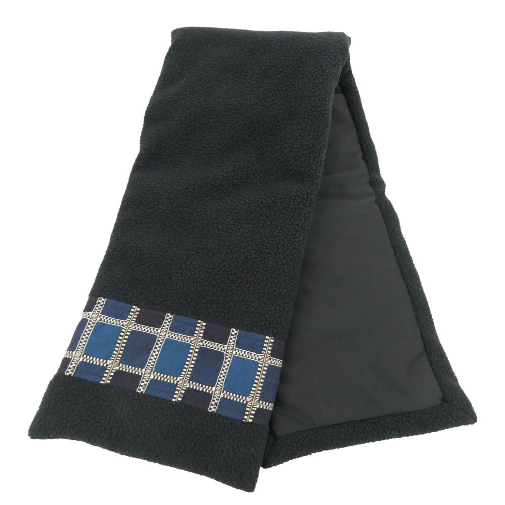 KUON クオン 252GD071417 High Pile Fleece Scarf ハイパイル フリース スカーフ 中綿 マフラー ブラック系【極上美品】【中古】
