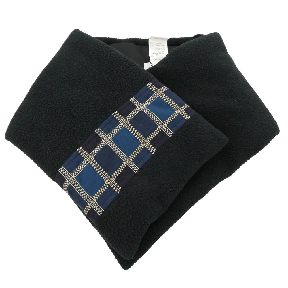 KUON クオン 252GD071417 High Pile Fleece Scarf ハイパイル フリース スカーフ 中綿 マフラー ブラック系【極上美品】【中古】