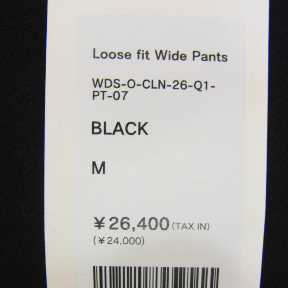WIND AND SEA ウィンダンシー 26SS WDS-O-CLM-26-Q1-PT-07 Loose Fit Wide Pants ルーズフィット ワイド スウェットパンツ ブラック系 M【極上美品】【中古】