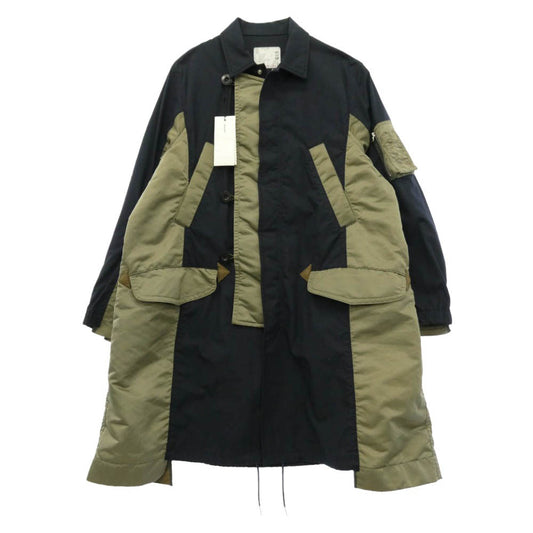 Sacai サカイ 21AW SCM-035 MILITARY COAT ドッキング ミリタリーコート ダークネイビー系 3【極上美品】【中古】
