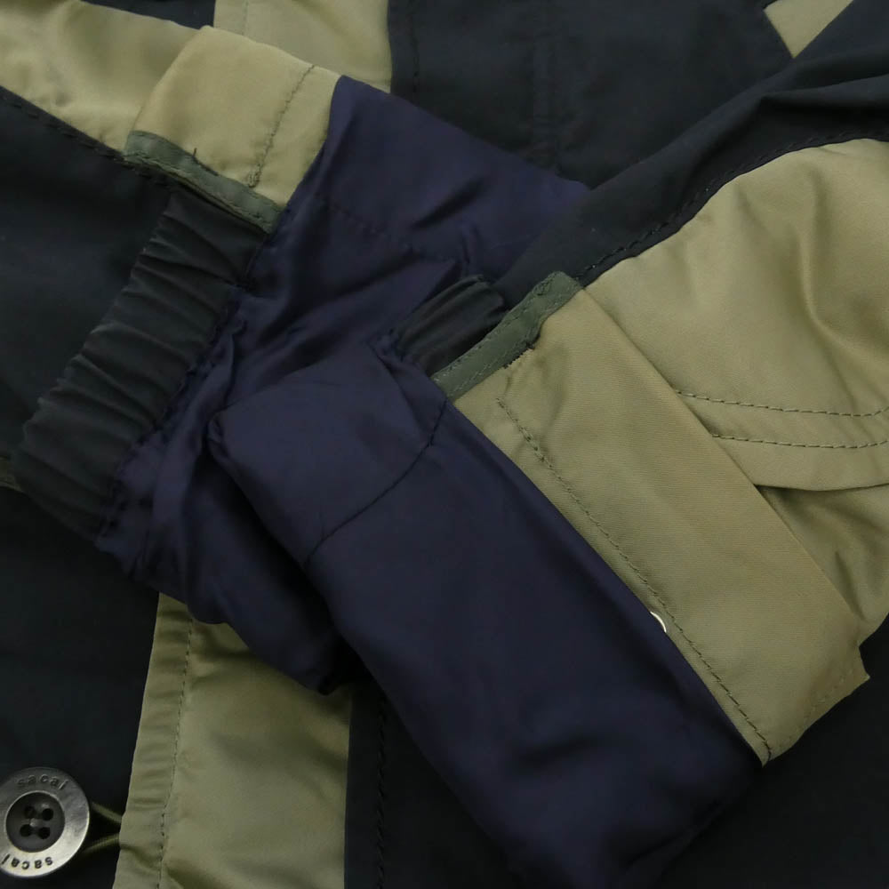Sacai サカイ 21AW SCM-035 MILITARY COAT ドッキング ミリタリーコート ダークネイビー系 3【極上美品】【中古】