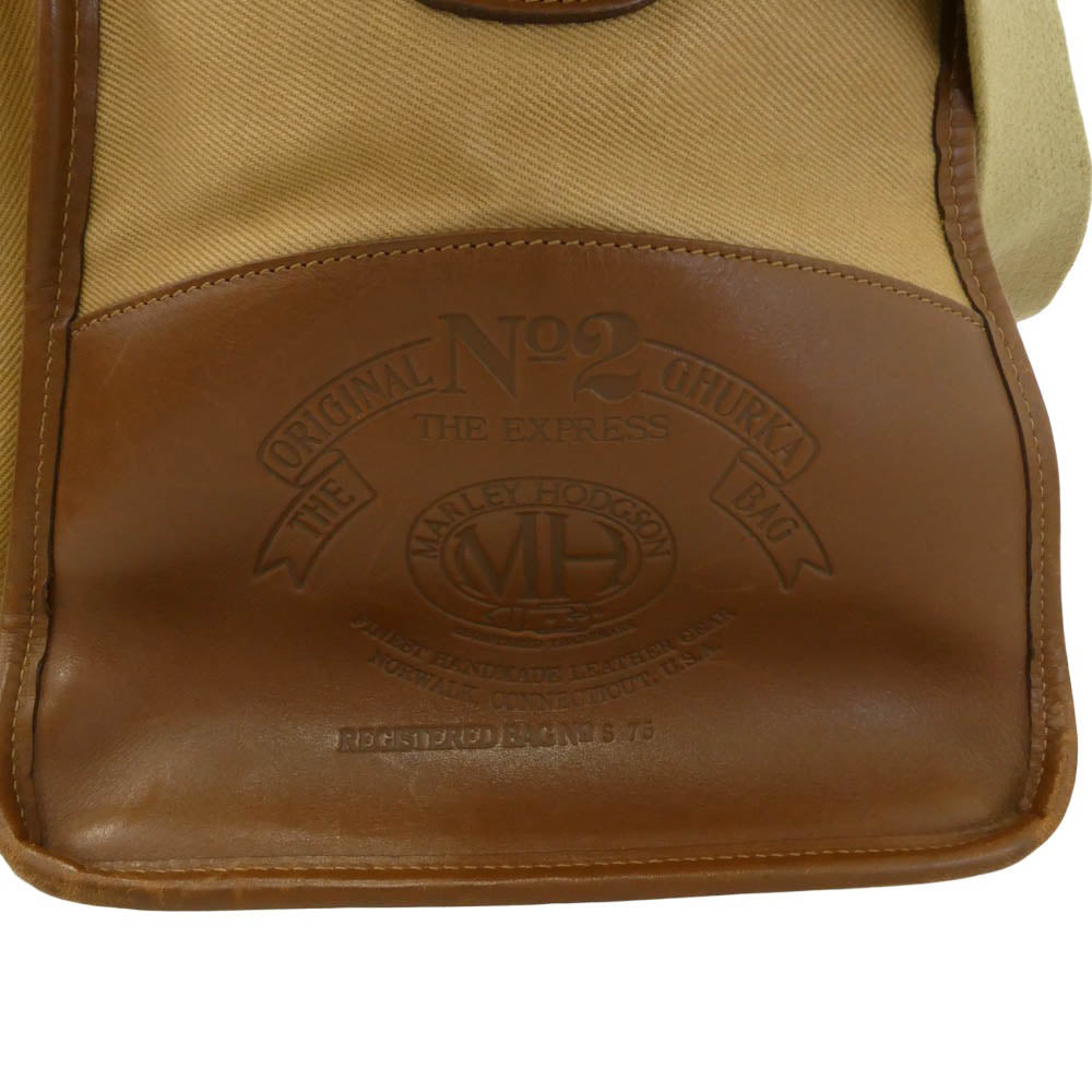 GHURKA グルカ No2 ナンバー2 レザー切替 キャンバス トートバッグ ライトブラウン系【中古】