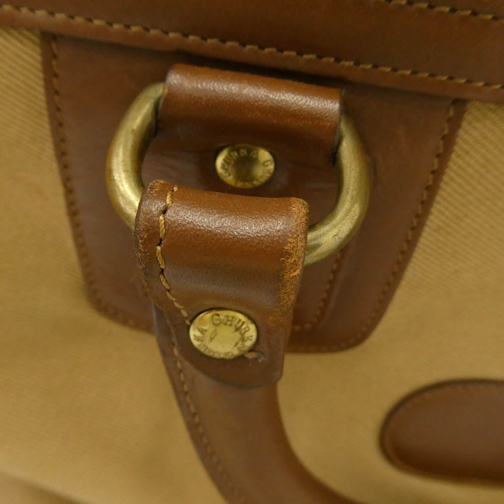 GHURKA グルカ No2 ナンバー2 レザー切替 キャンバス トートバッグ ライトブラウン系【中古】