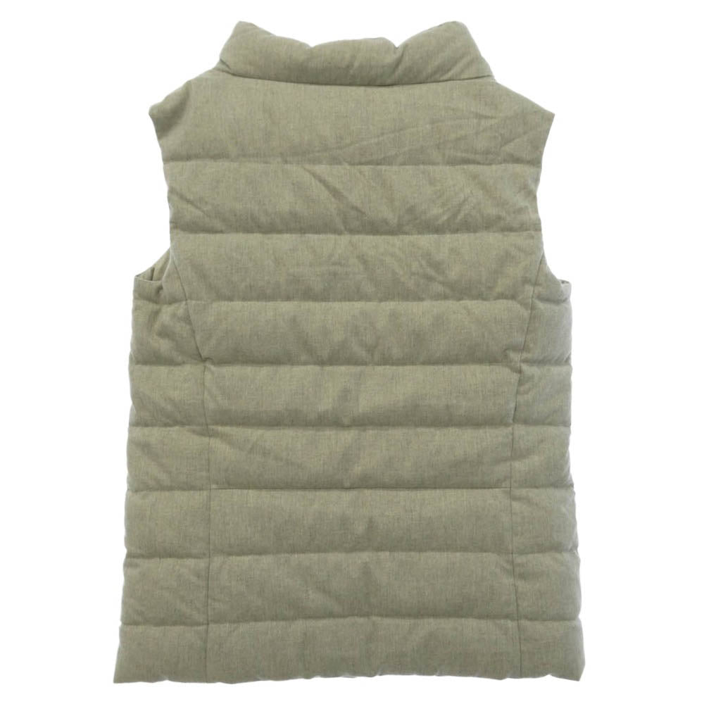 RALPH LAUREN ラルフローレン 16786U6 黒タグ ウール リバーシブル ハイネック ダウンベスト グレー系 S【中古】