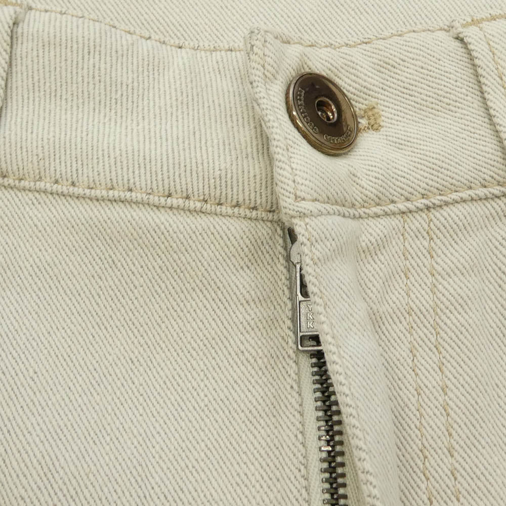 Brunello Cucinelli ブルネロクチネリ ロゴレザータグ ジップフライ 5ポケット デニムパンツ ジーンズ オフホワイト系 I 38【中古】