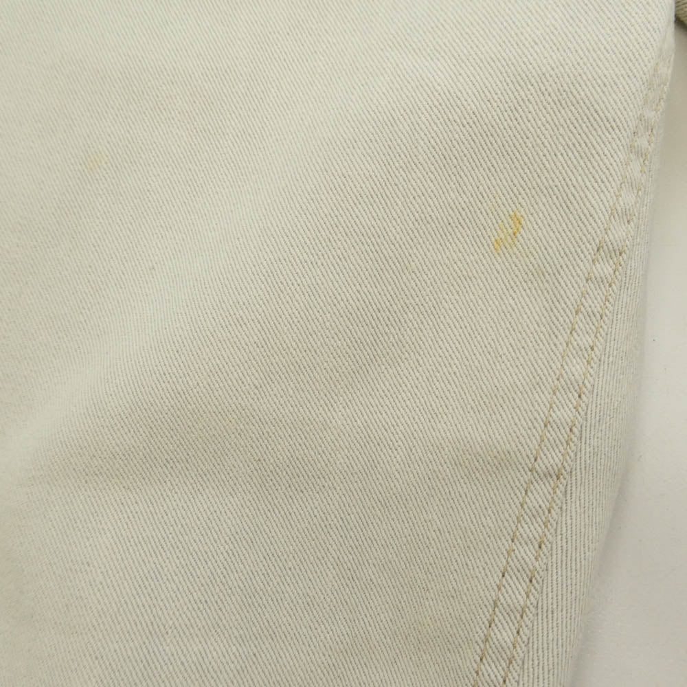 Brunello Cucinelli ブルネロクチネリ ロゴレザータグ ジップフライ 5ポケット デニムパンツ ジーンズ オフホワイト系 I 38【中古】