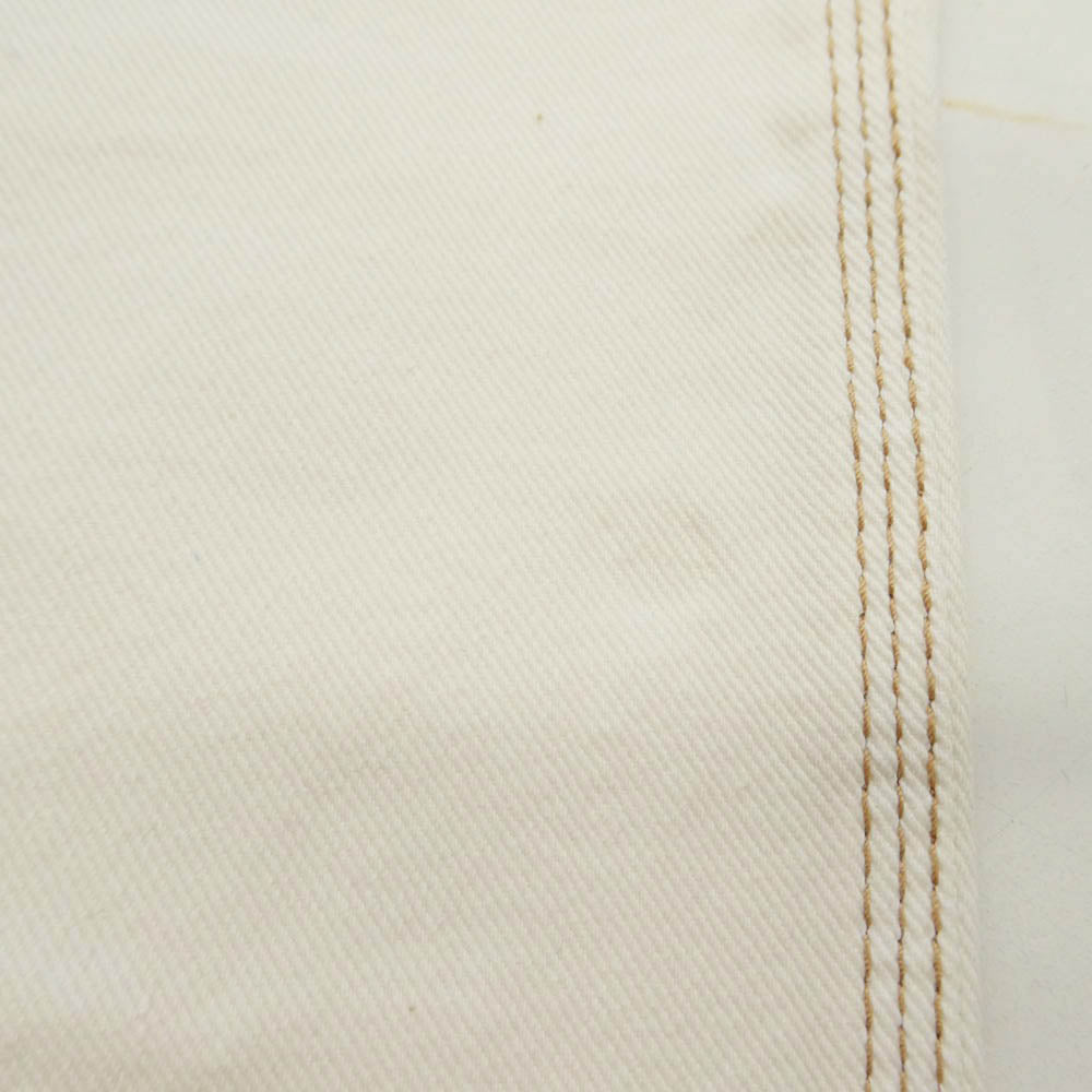 Brunello Cucinelli ブルネロクチネリ レザーパッチ ジップフライ 5ポケット カーペンタータイプ デニムパンツ ジーンズ オフホワイト系 I 38【中古】