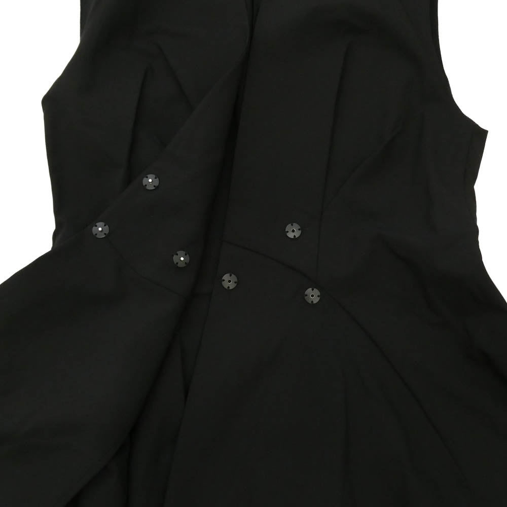 シャッツィチェン ホースビット ウール ロング ベスト ジレ ブラック系 38【中古】