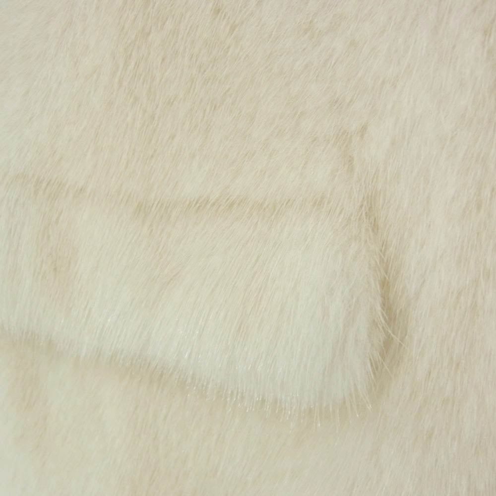 クホ KOPENHAGEN FUR コペンハーゲンファー ニット切替 バックジップ ベスト オフホワイト系 サイズ表記無【中古】