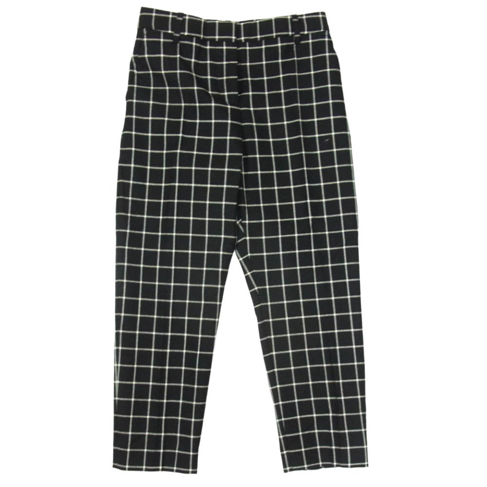 MARNI マルニ 23AW PAMA0111U0 UTWA01 Wool Check Pant チェック柄 ウール スラックスパンツ トラウザーズ ブラック系 38【中古】