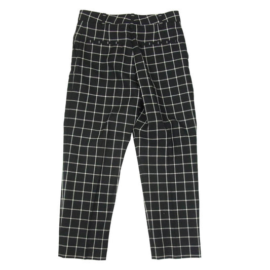 MARNI マルニ 23AW PAMA0111U0 UTWA01 Wool Check Pant チェック柄 ウール スラックスパンツ トラウザーズ ブラック系 38【中古】