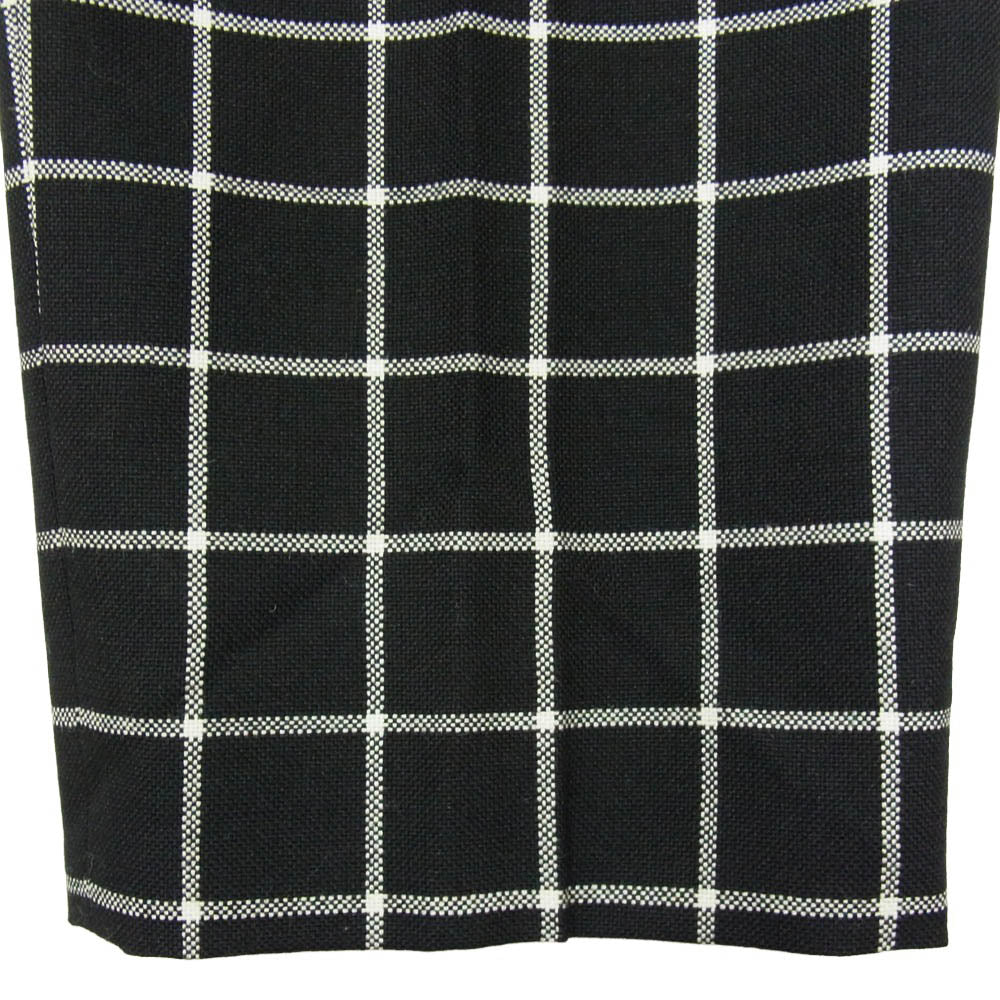 MARNI マルニ 23AW PAMA0111U0 UTWA01 Wool Check Pant チェック柄 ウール スラックスパンツ トラウザーズ ブラック系 38【中古】