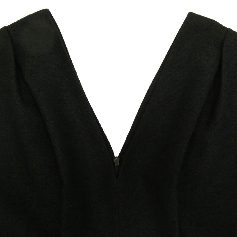 Christian Dior クリスチャンディオール 25SS 521R78A1761 イタリア製 マリア・グラツィア・キウリ期 25SSコレクション LOOK17 Mid-Length Belted Dress ベルト付き ミディドレス ヴァージンウール ワンピース ブラック系 36【中古】