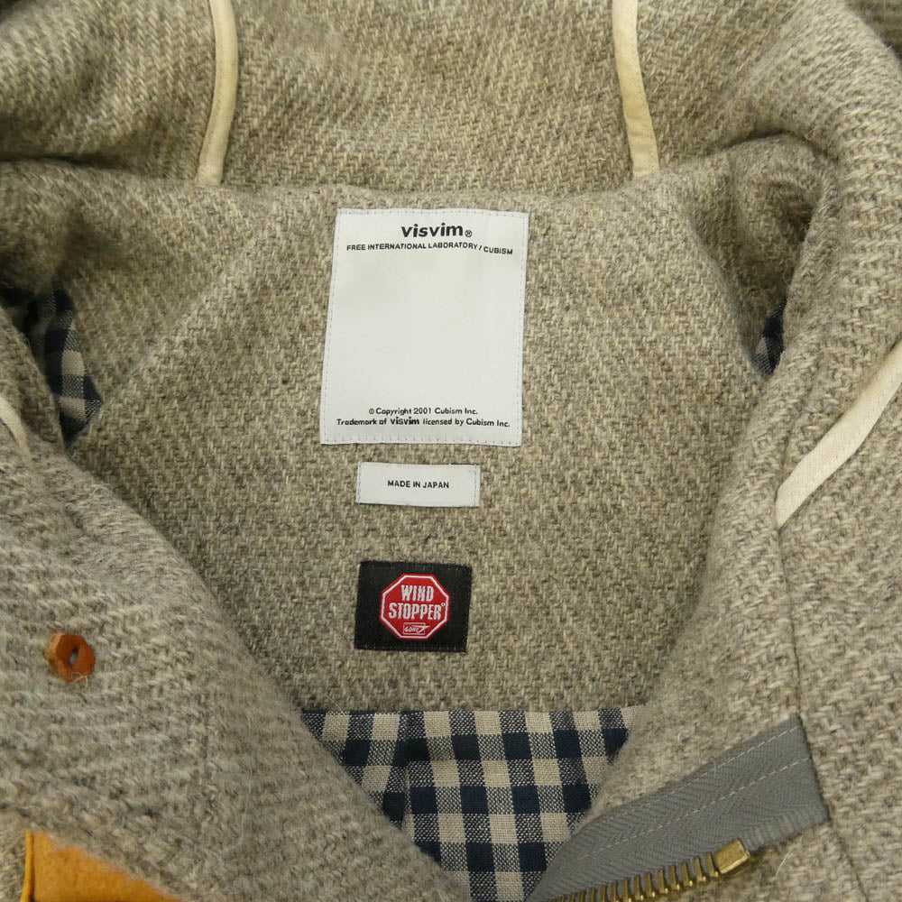 VISVIM ビズビム 13AW 0113205013013 COMMODORE COAT WINDSTOPPER 裏地チェック ダッフルコート ベージュ系 2【中古】