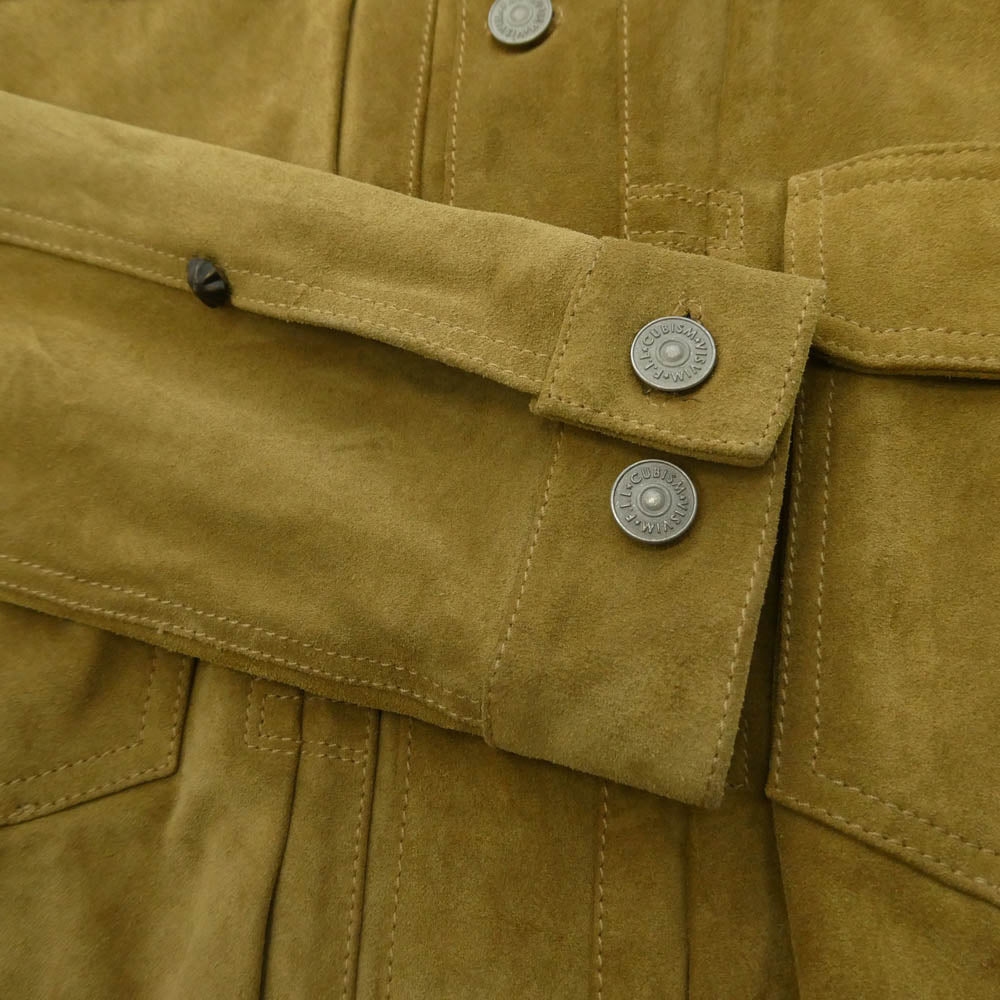 VISVIM ビズビム 15AW 0115205014012 Italian vegetable-tanned cowhide イタリアンベジタブルタンニンカウハイド シェルコンチョボタン レザートラッカージャケット ベージュ系 2【中古】