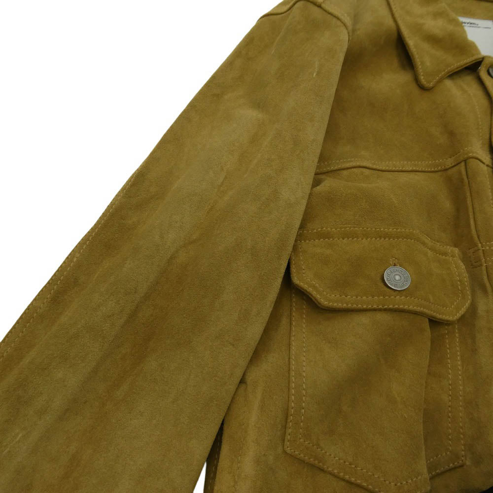 VISVIM ビズビム 15AW 0115205014012 Italian vegetable-tanned cowhide イタリアンベジタブルタンニンカウハイド シェルコンチョボタン レザートラッカージャケット ベージュ系 2【中古】