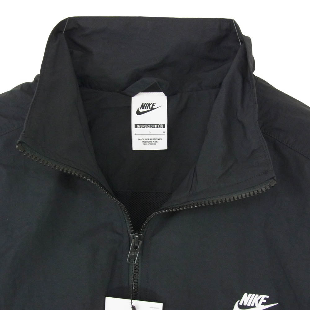 NIKE ナイキ HQ6110-010 クラブ オーバーサイズ ド ウーブン トラック ナイロン ジャケット ブラック系 L【新古品】【未使用】【中古】