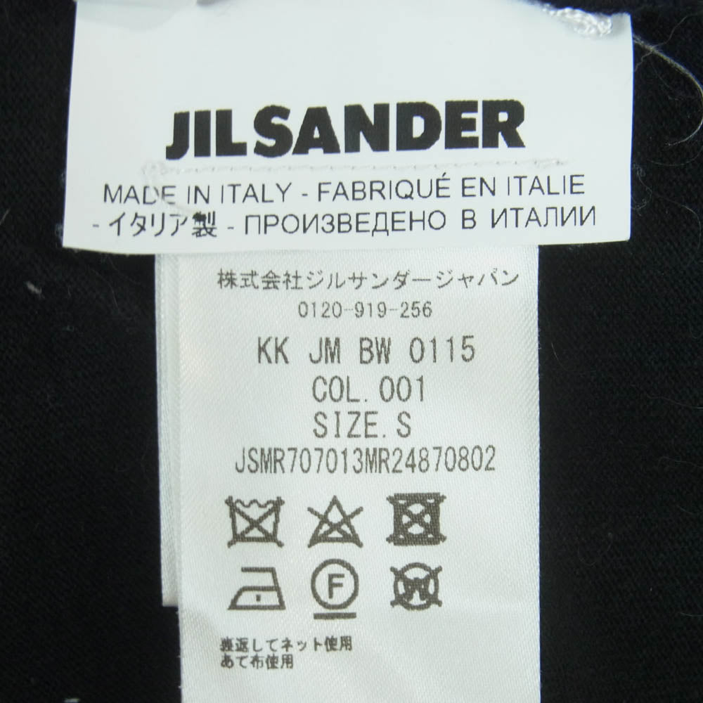 JIL SANDER ジルサンダー KKJMBW0115 フロントダブルポケット クルーネック プルオーバー 長袖 Tシャツ カットソー ブラック系 S【中古】