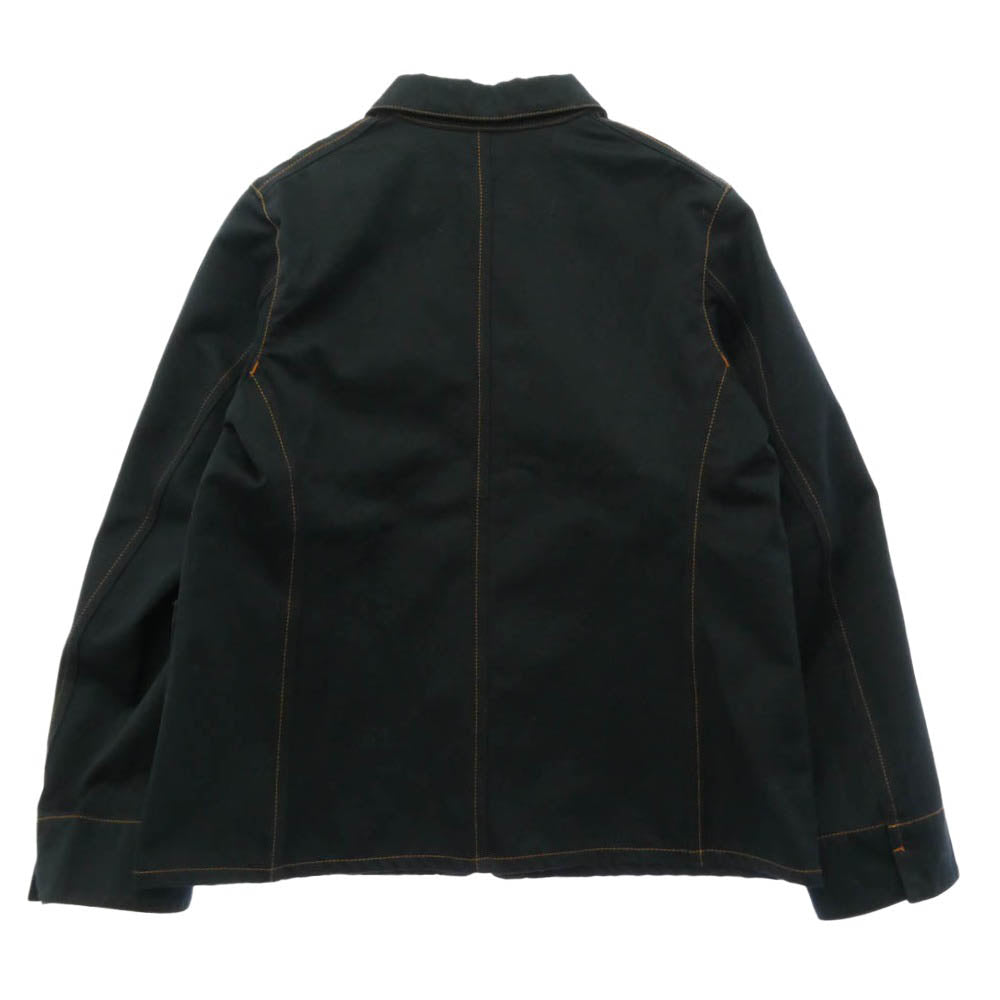 JIL SANDER+ ジルサンダープラス PJPWBA0101 オレンジステッチ デニム カバーオール ジャケット ブラック系 M【中古】