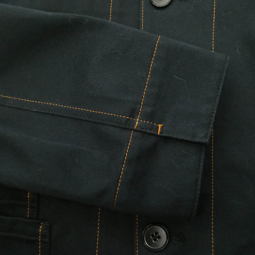 JIL SANDER+ ジルサンダープラス PJPWBA0101 オレンジステッチ デニム カバーオール ジャケット ブラック系 M【中古】