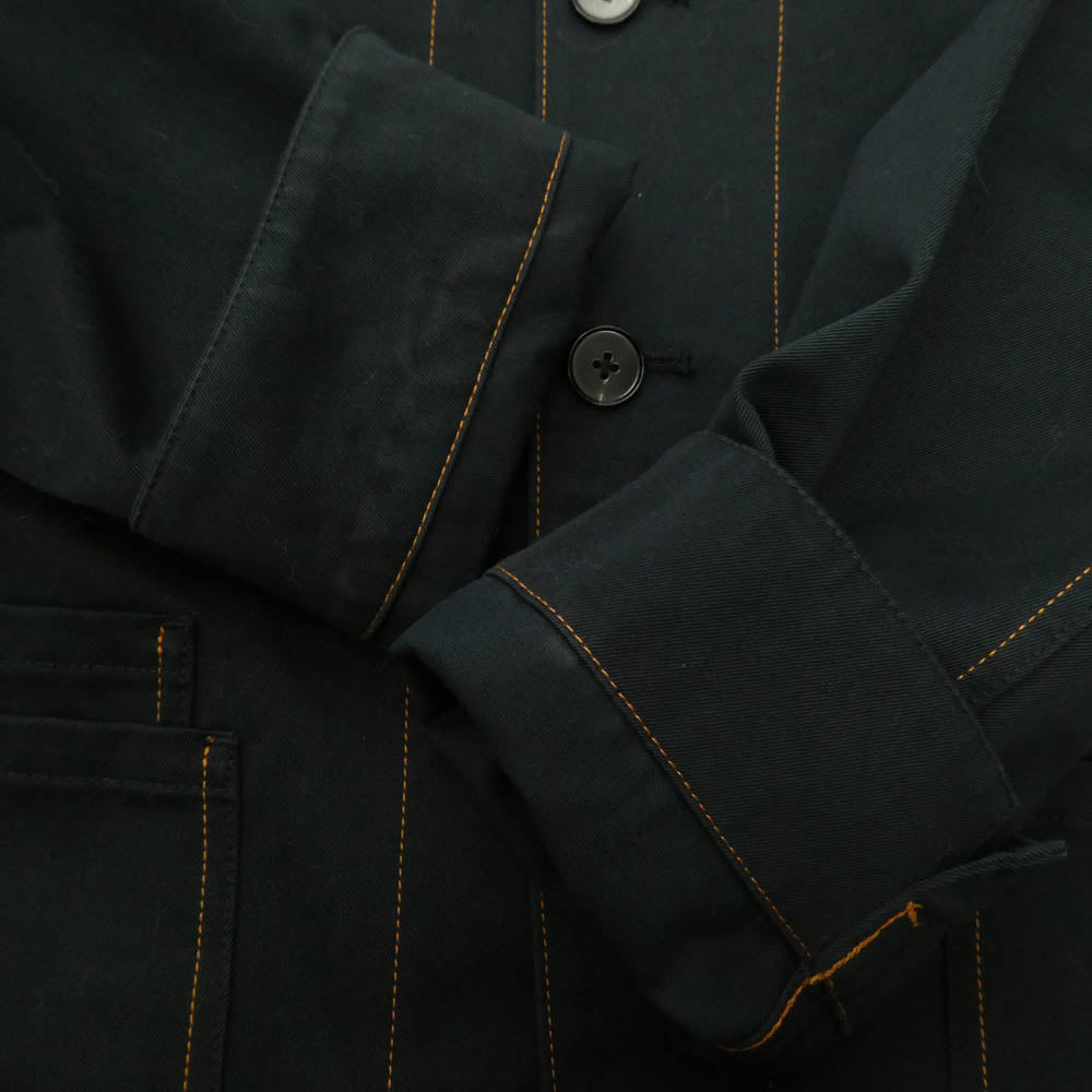 JIL SANDER+ ジルサンダープラス PJPWBA0101 オレンジステッチ デニム カバーオール ジャケット ブラック系 M【中古】