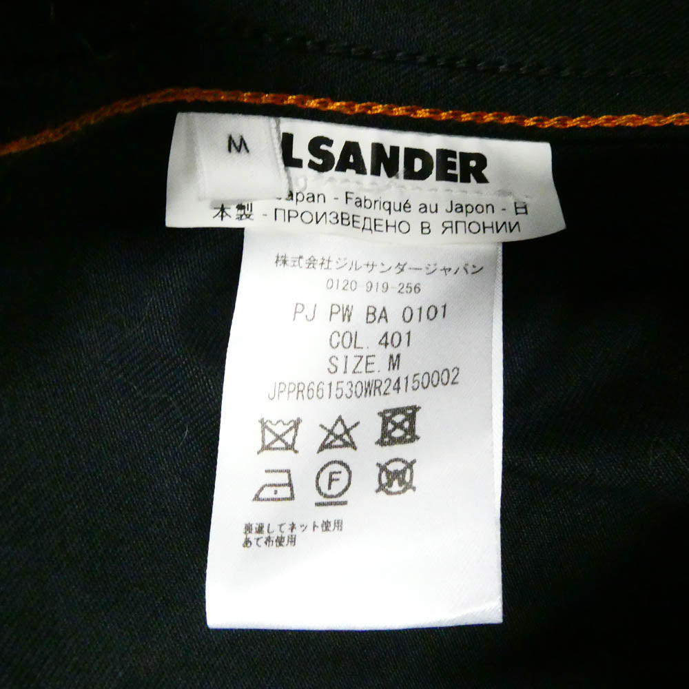 JIL SANDER+ ジルサンダープラス PJPWBA0101 オレンジステッチ デニム カバーオール ジャケット ブラック系 M【中古】