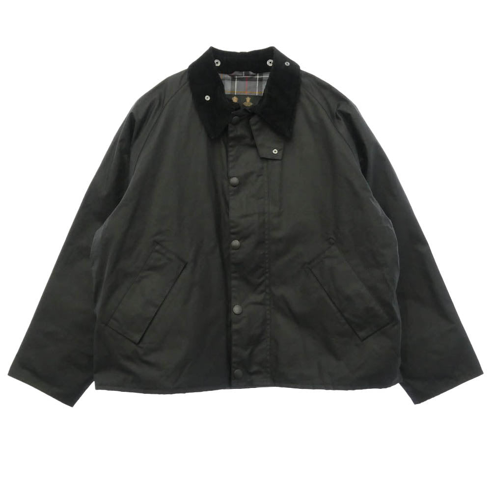 Barbour バブアー 23AW 232MWX1678 TRANSPORT トランスポート 2ワラント オイルド ワックスコットン ジャケット ショートブルゾン ブラック系 36【中古】