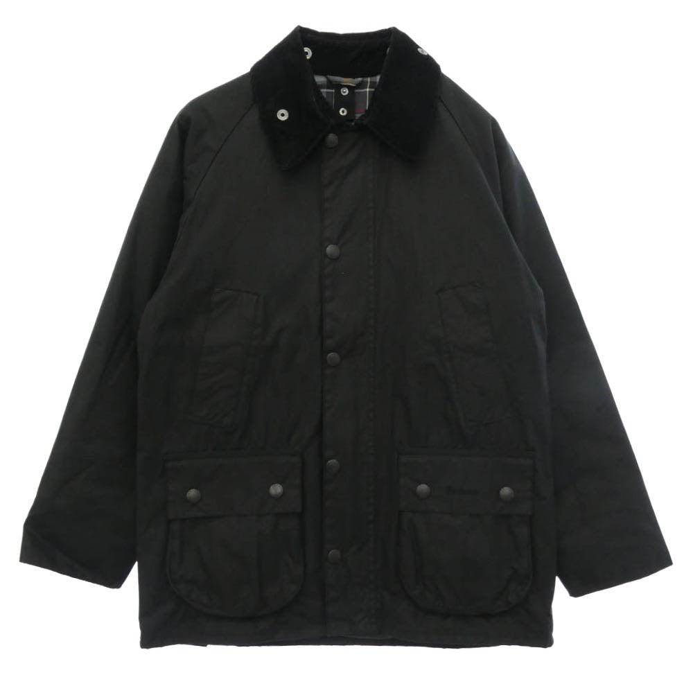 Barbour バブアー 2102048 英国製 BEDALE ビデイル オイルド ワックスコットン 裏地チェック ジャケット ブラック系 36【中古】