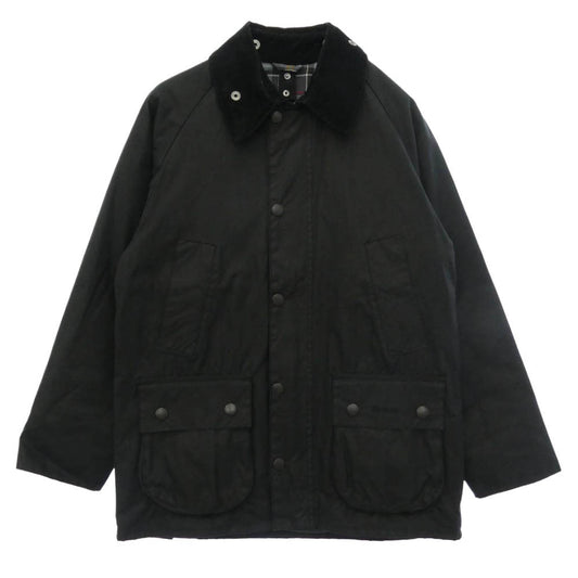 Barbour バブアー 2102048 英国製 BEDALE ビデイル オイルド ワックスコットン 裏地チェック ジャケット ブラック系 36【中古】