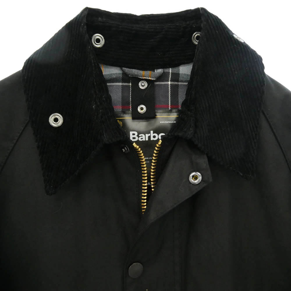 Barbour バブアー 2102048 英国製 BEDALE ビデイル オイルド ワックスコットン 裏地チェック ジャケット ブラック系 36【中古】