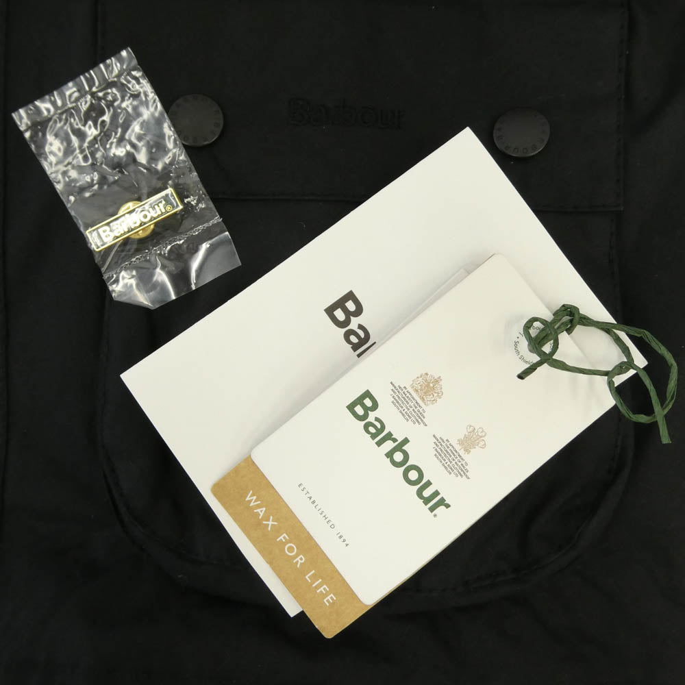 Barbour バブアー 2102048 英国製 BEDALE ビデイル オイルド ワックスコットン 裏地チェック ジャケット ブラック系 36【中古】