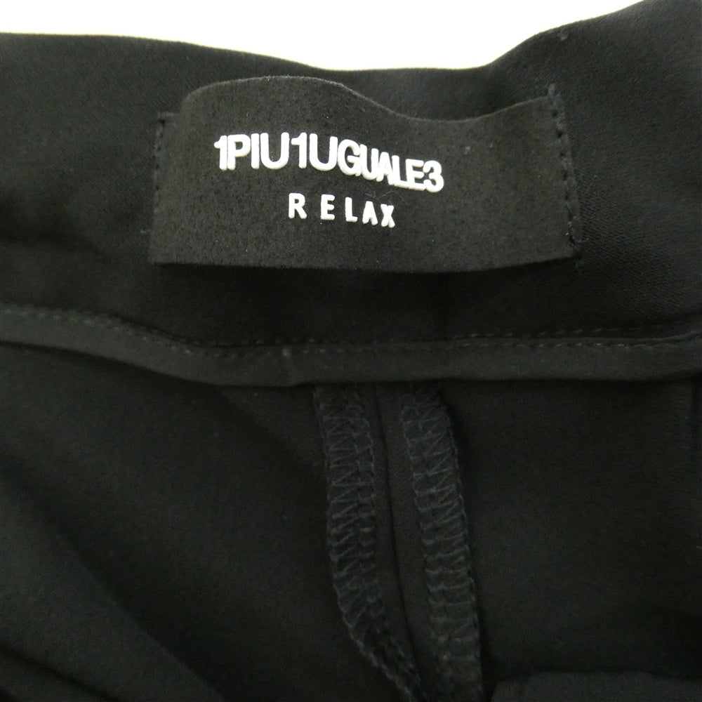 1piu1uguale3 ウノピュウノウグァーレトレ RELAX 4wayストレッチ イージースラックス パンツ ブラック系 M【中古】