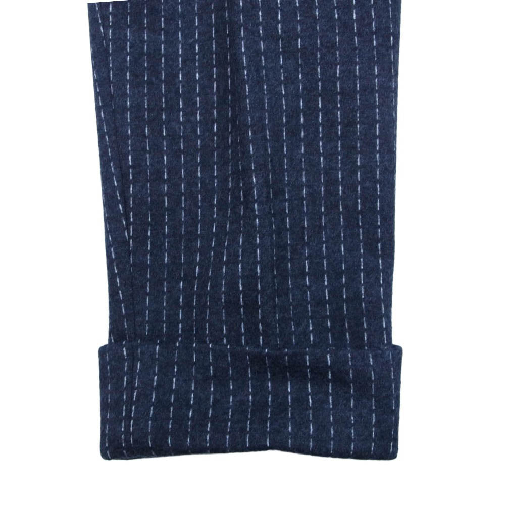 1piu1uguale3 ウノピュウノウグァーレトレ MRP269 WCT006 COMPRESSION STRIPE FLANO JERSEY DANDY SLACKS フラノジャージー スラックス グレー系 4【中古】