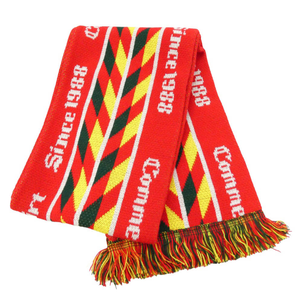 COMME des GARCONS コムデギャルソン 25AW FP-K402 SHIRT シャツ knitted jacquard acrylic football scarves ジャカード アクリル フットボール スカーフ マフラー レッド系 マルチカラー系【中古】
