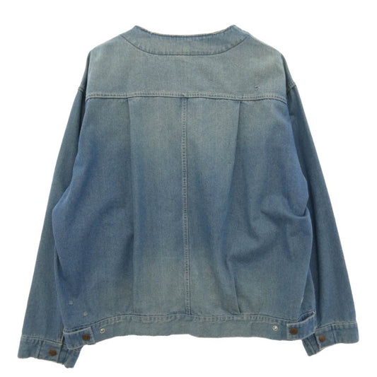 BIG MAC ビッグマック FREAK'S STORE フリークスストア 22SS BIG-121-DT FREAK'S STORE フリークスストア別注 ダメージ加工 ノーカラー デニムジャケット インディゴブルー系 L【中古】