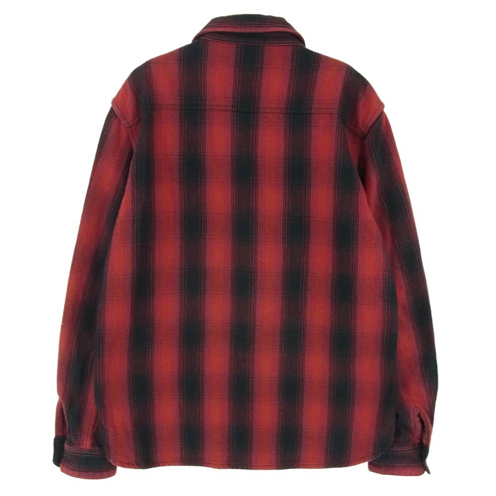 THE FLAT HEAD ザフラットヘッド コットン ヘビーネル チェック ロングスリーブ 長袖 シャツ レッド系 38【中古】